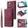 Per Samsung Galaxy S23 5G Custodia multifunzionale in pelle con cerniera satinata a portafoglio (vino rosso) Per Samsung Galaxy S23 5G Custodia multifunzionale in pelle con cerniera satinata a portafoglio (vino rosso)
