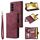 Per Samsung Galaxy S23+ 5G Custodia multifunzionale in pelle con cerniera satinata a portafoglio (vino rosso) Per Samsung Galaxy S23+ 5G Custodia multifunzionale in pelle con cerniera satinata a portafoglio (vino rosso)