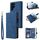 Per Samsung Galaxy S22 Ultra 5G Custodia multifunzionale in pelle con cerniera satinata a portafoglio (blu) Per Samsung Galaxy S22 Ultra 5G Custodia multifunzionale in pelle con cerniera satinata a portafoglio (blu)