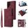 Per Samsung Galaxy S22 Ultra 5G Custodia multifunzionale in pelle con cerniera satinata a portafoglio (vino rosso) Per Samsung Galaxy S22 Ultra 5G Custodia multifunzionale in pelle con cerniera satinata a portafoglio (vino rosso)