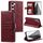 Per Samsung Galaxy S23+ 5G Custodia a portafoglio in pelle semplice con 6 carte (vino rosso) Per Samsung Galaxy S23+ 5G Custodia a portafoglio in pelle semplice con 6 carte (vino rosso)