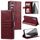 Custodia per telefono in pelle a portafoglio con 6 carte semplice per Samsung Galaxy S23 FE 5G (vino rosso) Custodia per telefono in pelle a portafoglio con 6 carte semplice per Samsung Galaxy S23 FE 5G (vino rosso)