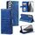 Custodia per telefono in pelle a portafoglio semplice con 6 carte per Samsung Galaxy S22 5G (blu) Custodia per telefono in pelle a portafoglio semplice con 6 carte per Samsung Galaxy S22 5G (blu)