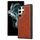 Per Samsung Galaxy S22 Ultra 5G Custodia per telefono con cover posteriore in pelle di vacchetta (marrone) Per Samsung Galaxy S22 Ultra 5G Custodia per telefono con cover posteriore in pelle di vacchetta (marrone)