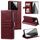 Per Xiaomi 14 Custodia per telefono in pelle a portafoglio semplice da 6 carte (vino rosso) Per Xiaomi 14 Custodia per telefono in pelle a portafoglio semplice da 6 carte (vino rosso)