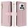 Per Honor Magic6 Pro 5G Custodia per telefono in pelle con cerniera a tracolla con trama di pecora (rosa) Per Honor Magic6 Pro 5G Custodia per telefono in pelle con cerniera a tracolla con trama di pecora (rosa)