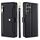 Per Samsung Galaxy S24 Ultra 5G Custodia per telefono in pelle con cerniera a tracolla con trama di pecora (Nero)