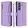 Per Samsung Galaxy S24 Ultra 5G Custodia per telefono in pelle con cerniera a tracolla con trama di pecora (viola)