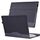 Custodia protettiva in pelle per laptop con texture in tessuto da 15 pollici per Microsoft Surface Laptop 6 (nera)