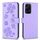 Custodia per telefono in pelle goffrata a quattro foglie per Honor 200 Lite (viola) Custodia per telefono in pelle goffrata a quattro foglie per Honor 200 Lite (viola)