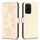 Custodia per telefono in pelle goffrata a quattro foglie per Honor 200 Lite (oro) Custodia per telefono in pelle goffrata a quattro foglie per Honor 200 Lite (oro)