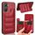 Custodia per telefono con borsa per carta da cucito modello mucca per vivo Y03 4G (rosso) Custodia per telefono con borsa per carta da cucito modello mucca per vivo Y03 4G (rosso)
