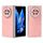 Custodia per telefono con bordo trasparente satinato in pelle PU per vivo X Fold3 (rosa) Custodia per telefono con bordo trasparente satinato in pelle PU per vivo X Fold3 (rosa)