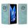 Per vivo X Fold3 Custodia per telefono con bordo trasparente satinato in pelle PU (azzurro) Per vivo X Fold3 Custodia per telefono con bordo trasparente satinato in pelle PU (azzurro)