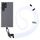 Cordino a tracolla in nylon con catena anti-smarrimento per telefono regolabile in tinta unita da 8 mm, lunghezza regolabile: circa 75-135 cm (bianco) Cordino a tracolla in nylon con catena anti-smarrimento per telefono regolabile in tinta unita da 8 mm, lunghezza regolabile: circa 75-135 cm (bianco)