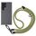 Cordino a tracolla in nylon con catena da collo regolabile in tinta unita da 8 mm, lunghezza regolabile: circa 75-135 cm (verde militare) Cordino a tracolla in nylon con catena da collo regolabile in tinta unita da 8 mm, lunghezza regolabile: circa 75-135 cm (verde militare)