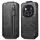 Custodia per telefono in pelle con chiusura verticale a portafoglio con cerniera per Honor Magic6 Pro (nera) Custodia per telefono in pelle con chiusura verticale a portafoglio con cerniera per Honor Magic6 Pro (nera)