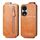 Custodia per cellulare in pelle con chiusura verticale a portafoglio con cerniera per Honor X7b (marrone) Custodia per cellulare in pelle con chiusura verticale a portafoglio con cerniera per Honor X7b (marrone)
