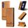 Per Samsung Galaxy S24+ 5G AZNS custodia magnetica in pelle di vitello con vibrazione (marrone chiaro) Per Samsung Galaxy S24+ 5G AZNS custodia magnetica in pelle di vitello con vibrazione (marrone chiaro)