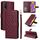 Custodia per cellulare in pelle con reticolo diamantato per vivo Y20 / Y20i (vino rosso) Custodia per cellulare in pelle con reticolo diamantato per vivo Y20 / Y20i (vino rosso)