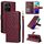Custodia per cellulare in pelle con reticolo diamantato per vivo Y22s / Y35 (vino rosso) Custodia per cellulare in pelle con reticolo diamantato per vivo Y22s / Y35 (vino rosso)