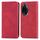 Per Honor 100 Pro Custodia per telefono in pelle con vibrazione magnetica retrò Skin Feel (rossa) Per Honor 100 Pro Custodia per telefono in pelle con vibrazione magnetica retrò Skin Feel (rossa)