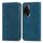 Per Honor 100 Pro Custodia per telefono in pelle con vibrazione magnetica retrò Skin Feel (blu) Per Honor 100 Pro Custodia per telefono in pelle con vibrazione magnetica retrò Skin Feel (blu)