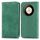 Custodia per telefono in pelle con vibrazione magnetica retrò Skin Feel per Honor X9b (verde) Custodia per telefono in pelle con vibrazione magnetica retrò Skin Feel per Honor X9b (verde)
