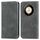 Custodia per telefono in pelle con vibrazione magnetica retrò per Honor X9b (grigio) Custodia per telefono in pelle con vibrazione magnetica retrò per Honor X9b (grigio)