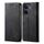 Custodia per cellulare in pelle flip con texture denim per vivo iQOO Neo9 Pro / Neo9 (nera) Custodia per cellulare in pelle flip con texture denim per vivo iQOO Neo9 Pro / Neo9 (nera)
