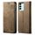 Custodia per telefono in pelle flip con texture denim IDN per vivo T3 / Y200E / Y100 (cachi) Custodia per telefono in pelle flip con texture denim IDN per vivo T3 / Y200E / Y100 (cachi)