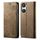 Custodia per cellulare in pelle flip con texture denim per vivo Y03 4G (cachi) Custodia per cellulare in pelle flip con texture denim per vivo Y03 4G (cachi)
