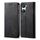 Custodia per cellulare in pelle flip con texture denim per vivo Y03 4G (nera) Custodia per cellulare in pelle flip con texture denim per vivo Y03 4G (nera)