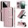 Per Xiaomi 14 5G Custodia per cellulare in pelle con reticolo di diamanti (oro rosa) Per Xiaomi 14 5G Custodia per cellulare in pelle con reticolo di diamanti (oro rosa)