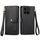 Per Honor X6a Love Custodia in pelle con cordino con cerniera (nera)