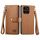Per Honor X6a Love Custodia in pelle con cordino con cerniera (marrone)