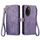 Custodia per telefono in pelle con fibbia laterale con cerniera geometrica per Honor 100 Pro 5G (viola) Custodia per telefono in pelle con fibbia laterale con cerniera geometrica per Honor 100 Pro 5G (viola)
