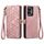 Custodia per telefono in pelle con fibbia laterale con cerniera geometrica per Honor 100 5G (rosa) Custodia per telefono in pelle con fibbia laterale con cerniera geometrica per Honor 100 5G (rosa)