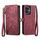 Custodia per telefono in pelle con fibbia laterale con cerniera geometrica per Honor 100 5G (rosso) Custodia per telefono in pelle con fibbia laterale con cerniera geometrica per Honor 100 5G (rosso)