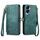 Custodia per telefono in pelle con fibbia laterale con cerniera geometrica per Honor X50i (verde) Custodia per telefono in pelle con fibbia laterale con cerniera geometrica per Honor X50i (verde)