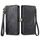 Custodia per telefono in pelle con fibbia laterale con cerniera geometrica per Honor X50i (nera) Custodia per telefono in pelle con fibbia laterale con cerniera geometrica per Honor X50i (nera)
