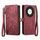 Custodia per telefono in pelle con fibbia laterale con cerniera geometrica per Honor X9a (rosso) Custodia per telefono in pelle con fibbia laterale con cerniera geometrica per Honor X9a (rosso)