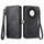 Custodia per telefono in pelle con fibbia laterale con cerniera geometrica per Honor X9a (nera) Custodia per telefono in pelle con fibbia laterale con cerniera geometrica per Honor X9a (nera)