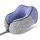 Cuscino a forma di U in memory foam di seta ghiacciata color block Cuscino portatile per la cura del collo per pisolini (blu grigio)