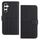 Custodia per telefono in pelle con blocco RFID in tessuto goffrato per Samsung Galaxy S23 FE 5G (nera) Custodia per telefono in pelle con blocco RFID in tessuto goffrato per Samsung Galaxy S23 FE 5G (nera)