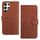 Custodia per telefono in pelle con blocco RFID in tessuto goffrato per Samsung Galaxy S22 Ultra 5G (marrone) Custodia per telefono in pelle con blocco RFID in tessuto goffrato per Samsung Galaxy S22 Ultra 5G (marrone)