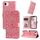 Custodia per telefono in pelle girasole goffrata per iPhone SE 20224 (rosa) Custodia per telefono in pelle girasole goffrata per iPhone SE 20224 (rosa)