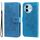 Per vivo Y38 5G / T3x 5G Custodia per cellulare in pelle con stampa globale a 7 petali di fiori (blu) Per vivo Y38 5G / T3x 5G Custodia per cellulare in pelle con stampa globale a 7 petali di fiori (blu)