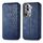 Per OPPO Reno11 Pro 5G Custodia per telefono in pelle magnetica pressata con griglia cubica EU (blu)