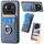 Per Honor Magic6 Pro Custodia per telefono con anello a portafoglio in fibra di carbonio (blu) Per Honor Magic6 Pro Custodia per telefono con anello a portafoglio in fibra di carbonio (blu)